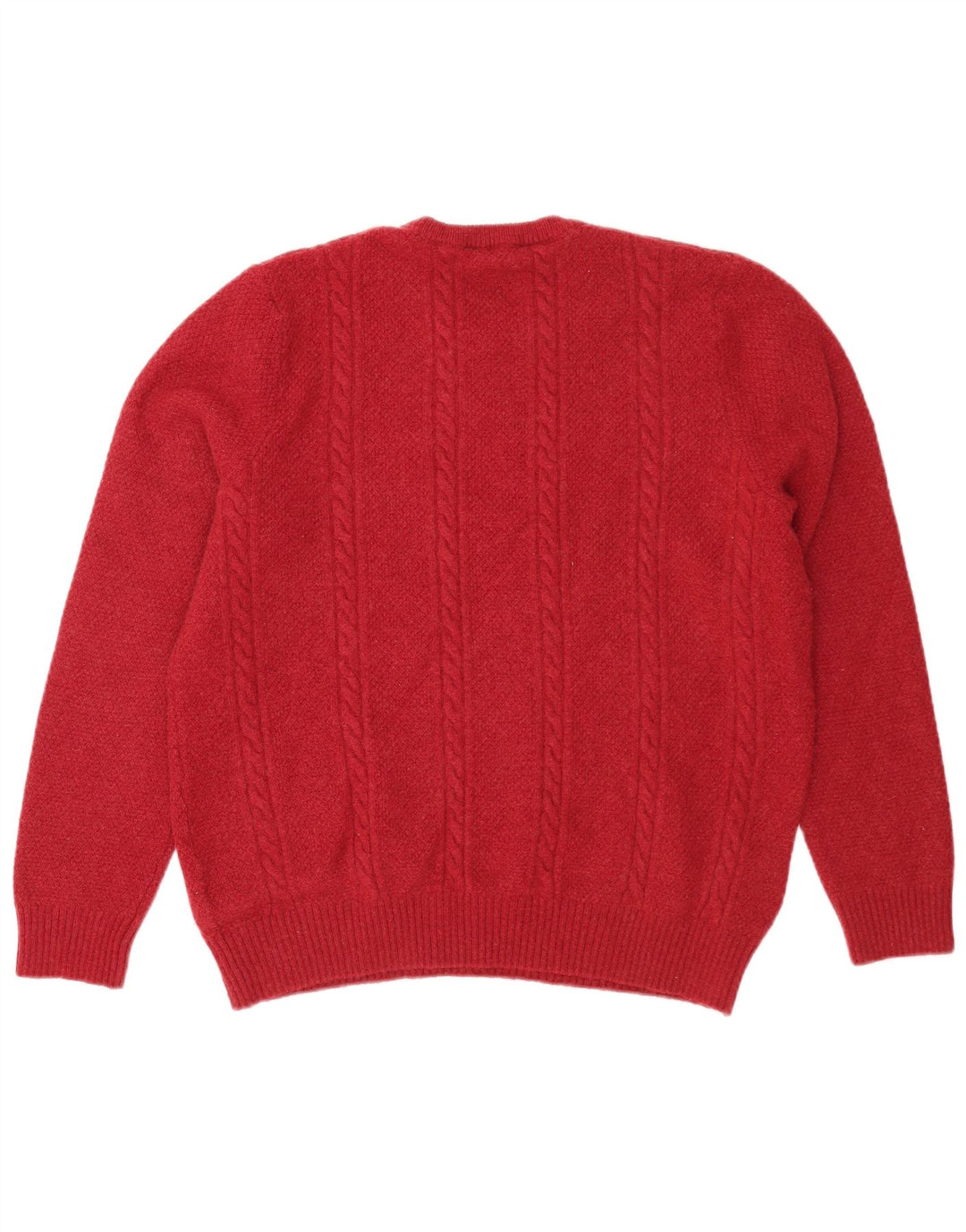 Crew Clothing Mens Neck Jumper Sweater Large Red Lambswool