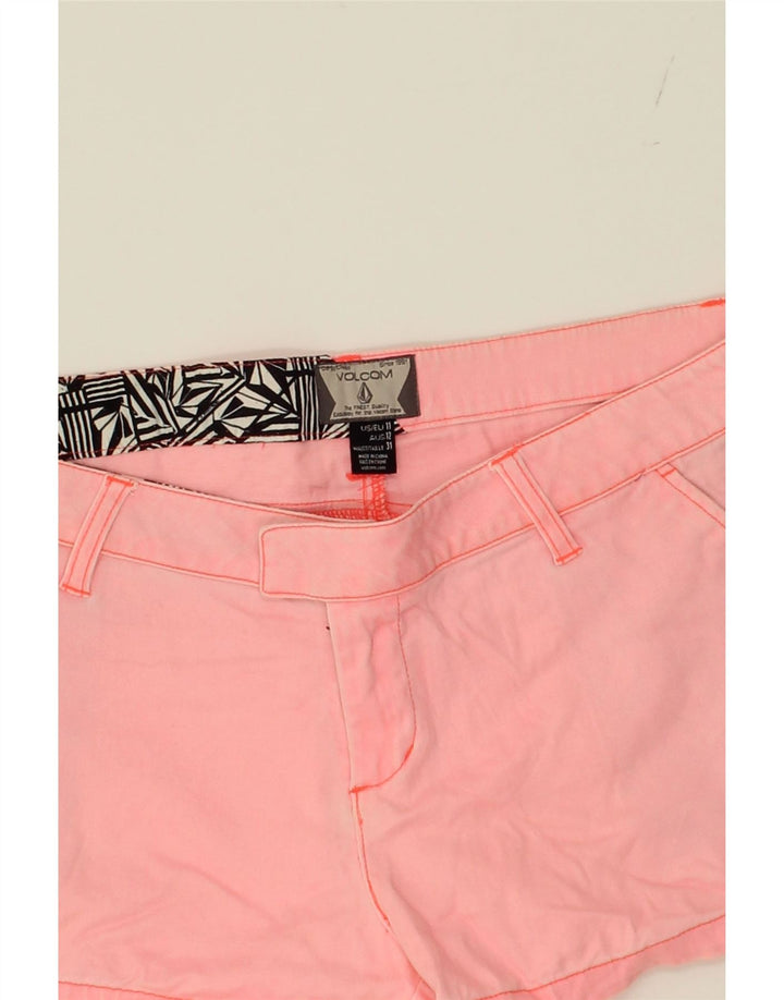 VOLCOM Womens Chino Shorts US 11 Large W34  Pink Cotton Vintage Volcom and Second-Hand Volcom from Messina Hembry 