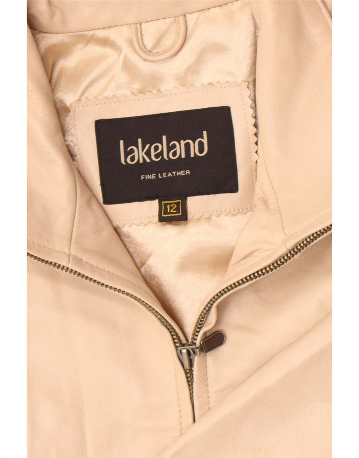 Giacca in pelle da donna Lakeland UK 12 Pelle beige media