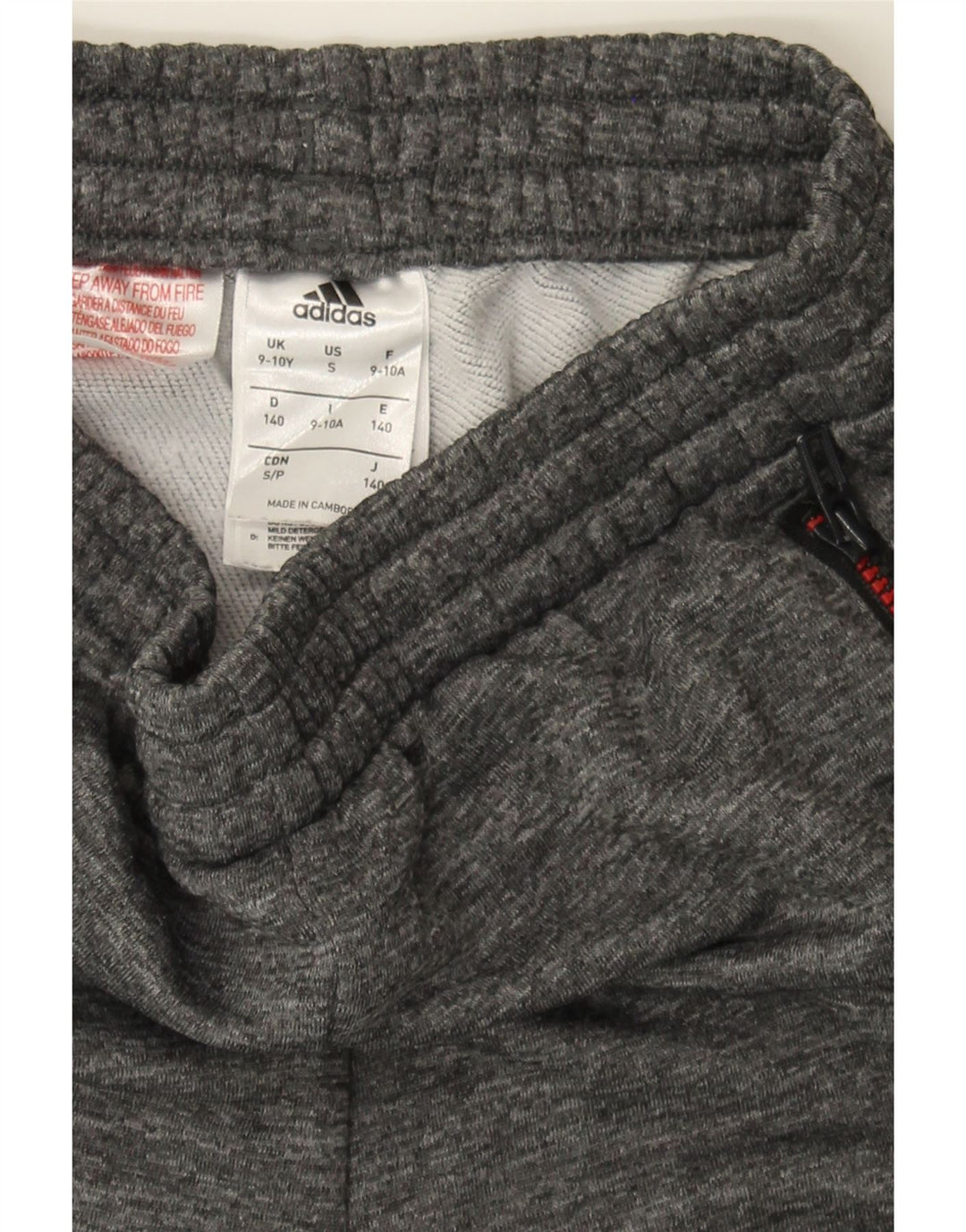 ADIDAS Boys Graphic Tracksuit Trousers 9-10 Years  Grey Polyester Vintage Adidas and Second-Hand Adidas from Messina Hembry 