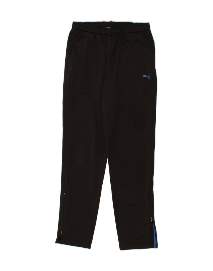 PUMA Boys Tracksuit Trousers 15-16 Years 2XL Black Polyester Vintage Puma and Second-Hand Puma from Messina Hembry 