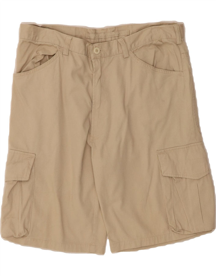 VINTAGE Mens Cargo Shorts W34 Large  Beige Cotton Vintage Vintage and Second-Hand Vintage from Messina Hembry 