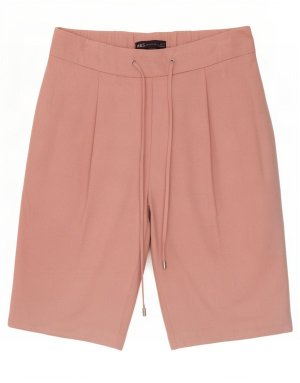 Bermuda da donna Marks & Spencer UK 12 Medium W30 Poliestere rosa