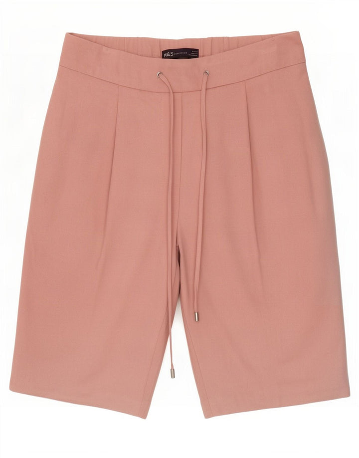 Bermuda da donna Marks & Spencer UK 12 Medium W30 Poliestere rosa