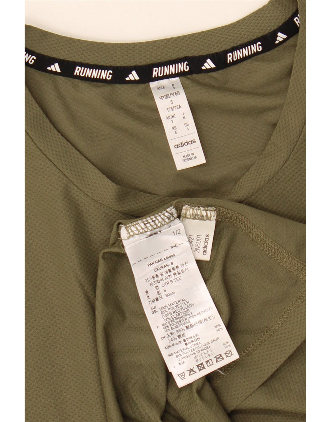 Adidas T-Shirt Homme Haut Petit Kaki Polyester