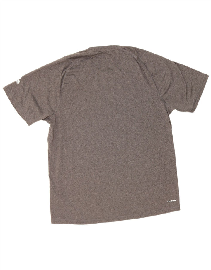 T-shirt Adidas Aeroready da uomo, grande, in poliestere grigio