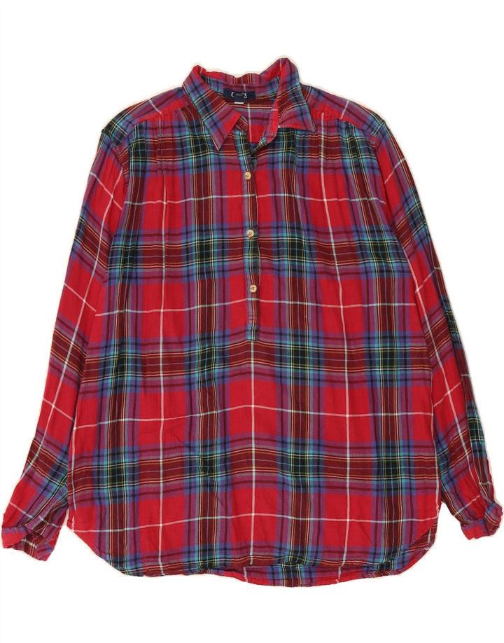 CHAPS Womens Flannel Pullover Shirt UK 18 XL Red Check Cotton Vintage Chaps and Second-Hand Chaps from Messina Hembry 