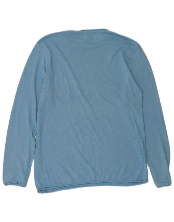 Zara Mens Crew Neck Jumper Sweater Large Blue