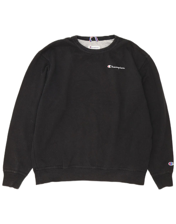 Felpa da uomo Champion Maglione grande in cotone nero