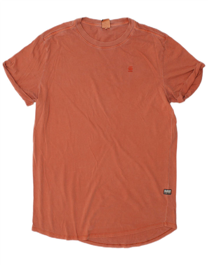 G-STAR Mens T-Shirt Top Medium Maroon Cotton