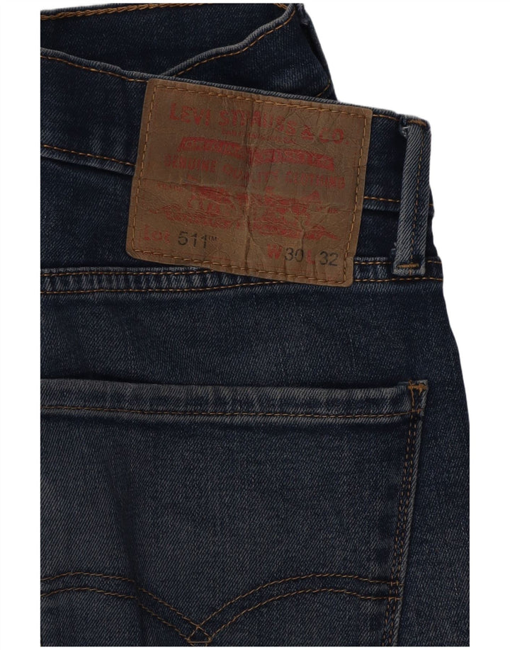 LEVI'S Mens 511 Slim Jeans W30 L32 Blue Cotton