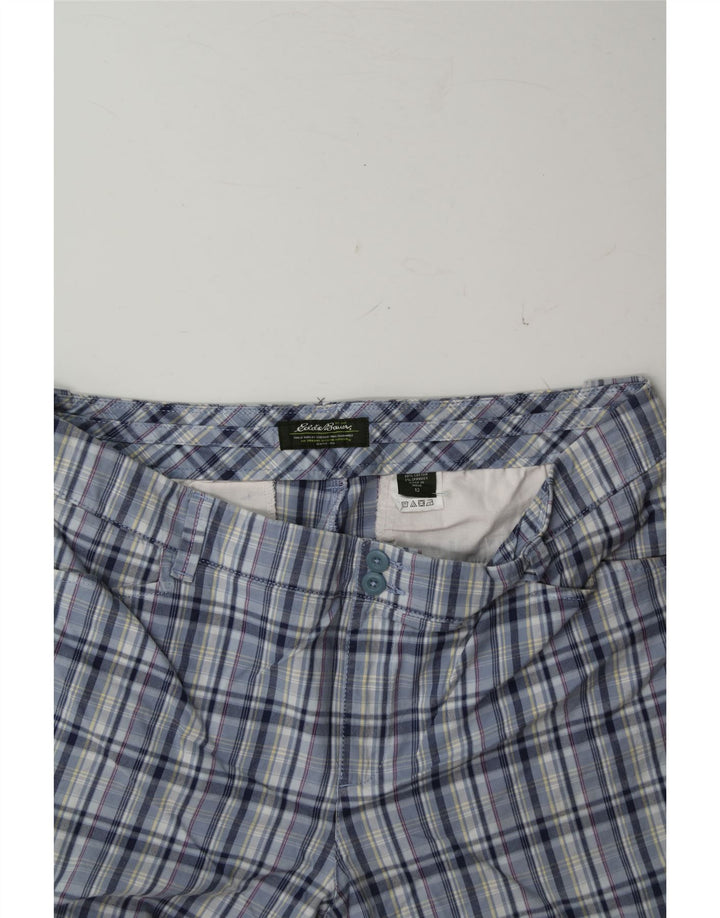 EDDIE BAUER Womens Bermuda Shorts US 12 Large W34  Blue Check Cotton Vintage Eddie Bauer and Second-Hand Eddie Bauer from Messina Hembry 