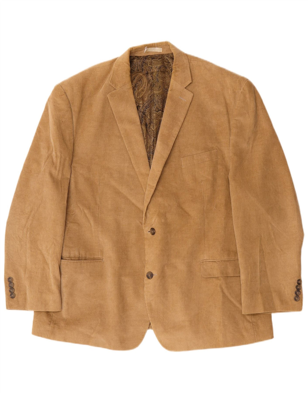Chaps Mens 2 Button Corduroy Blazer Jacket IT 50 Large Beige Cotton