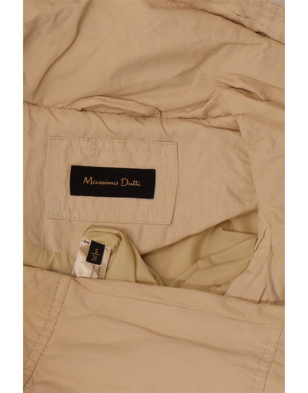 Massimo Dutti Dame Hooded Parka Jacket UK 10 Small Beige