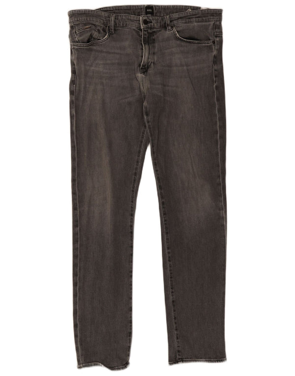 Hugo Boss Mens Slim Jeans W38 L34 Grey Cotton