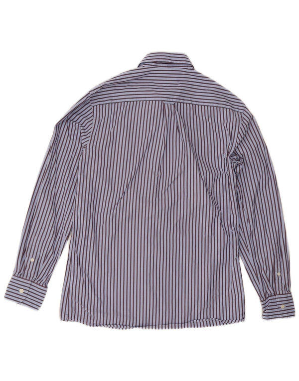 Jaeger Mens Shirt Small Blue Pinstripe Cotton