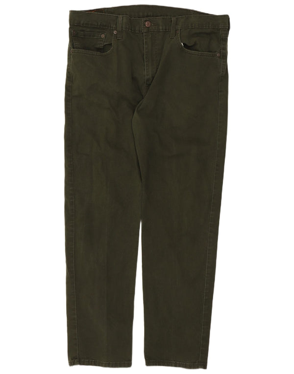 Levi's Uomo 502 Pantaloni casual affusolati W38 L32 Cotone verde