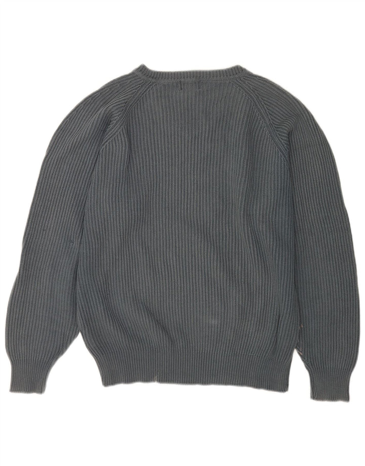 Kappa Mens V-Neck Jumper Sweater Medium Grey Cotton