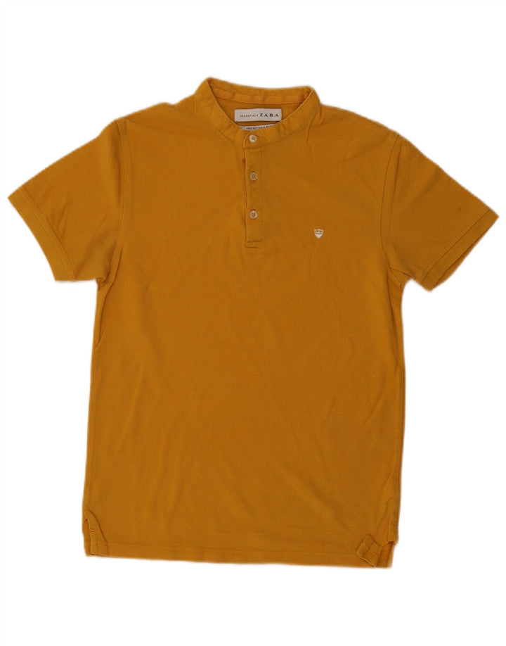 ZARA Mens Polo Shirt Small Yellow