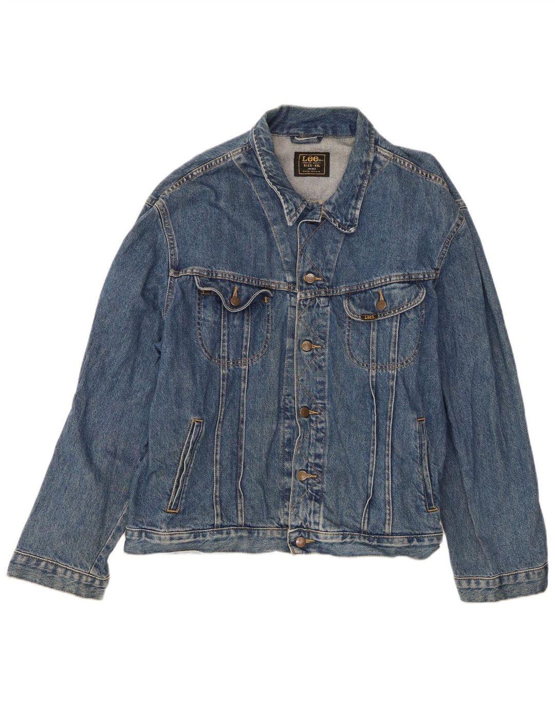 Lee Mens Denim Jacket UK 44 2XL Blue Cotton