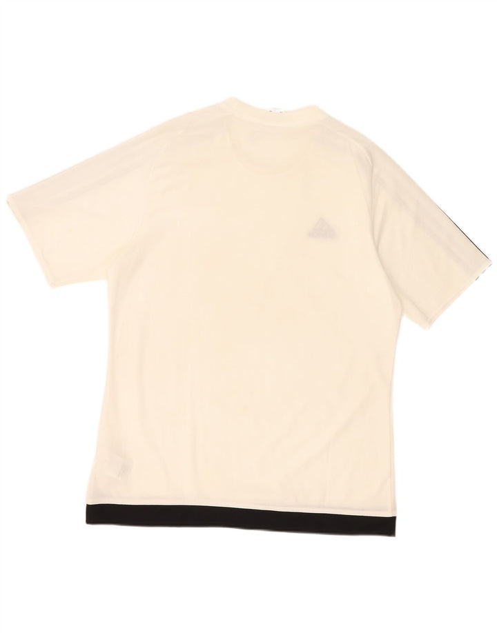 Adidas Herren Climalite T-Shirt Top Large Weiß Polyester