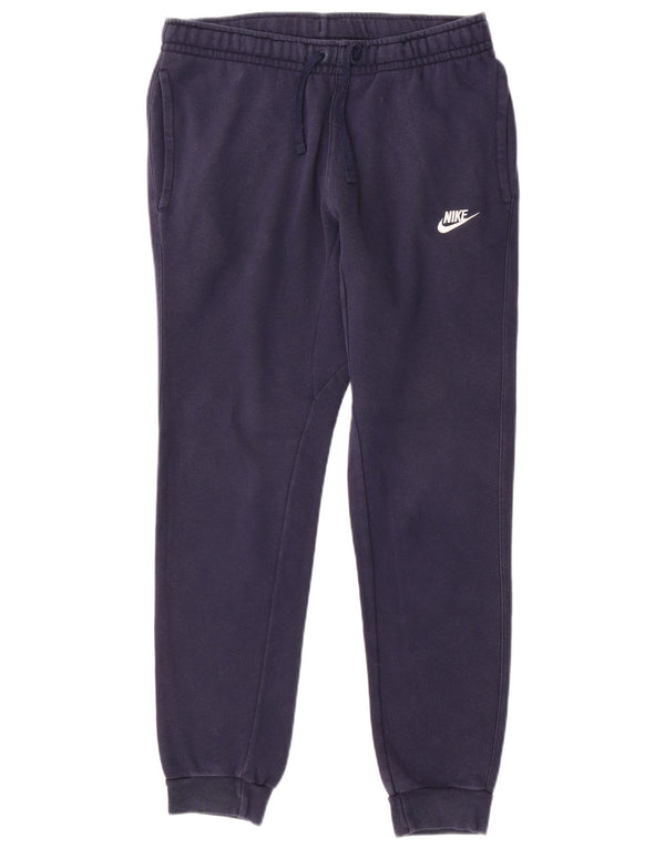 Nike Mens Tracksuit Trousers Joggers Small Navy Blue Cotton
