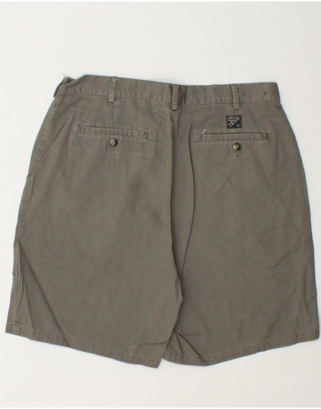 IZOD Mens Chino Shorts W34 Large Grey Cotton Vintage Izod and Second-Hand Izod from Messina Hembry 