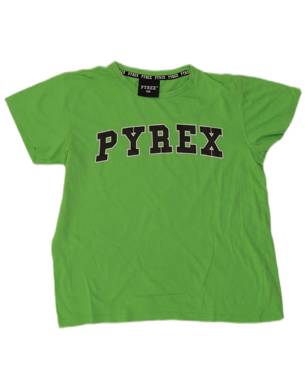 Pyrex Piger Grafisk T-Shirt Top 14-15 År 2XL Grøn Bomuld