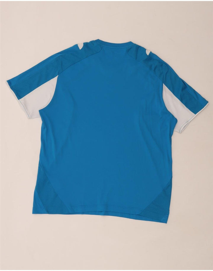 Lotto Mens T-Shirt Top 2XL Blue Colourblock Polyester