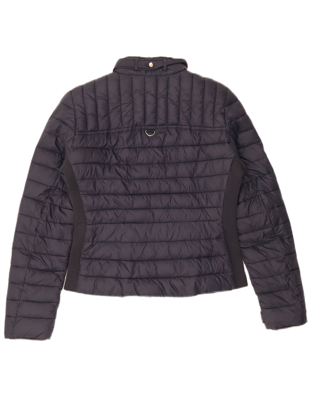 Zara Womens Padded Jacket UK 10 Small Navy Blue Nylon