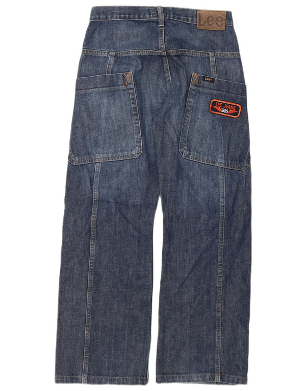 Lee Boys Spencer Jeans de pierna ancha 11-12 años W28 L27 Algodón azul marino