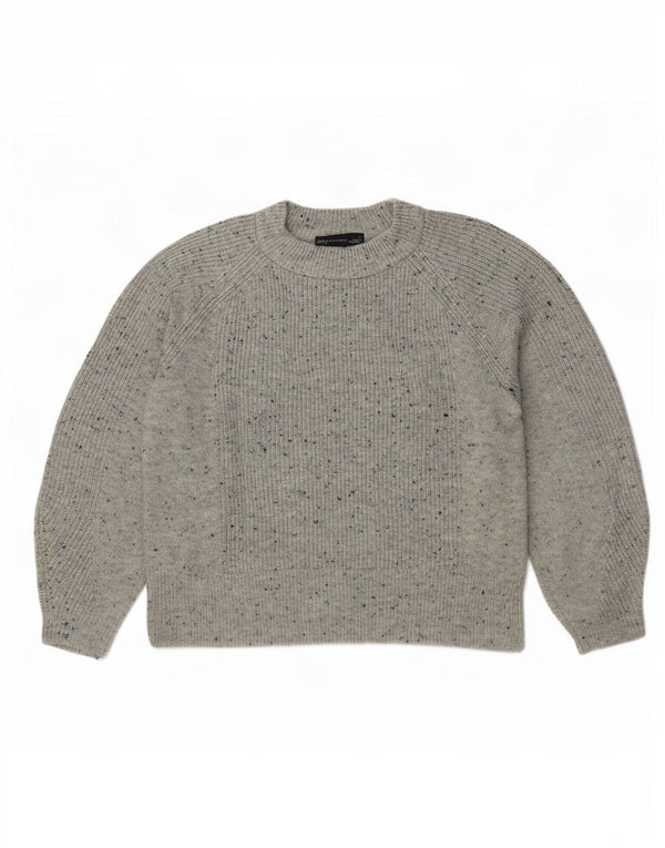 Marks & Spencer Dame sweater med rund hals DK 14 Medium Grå Flecked