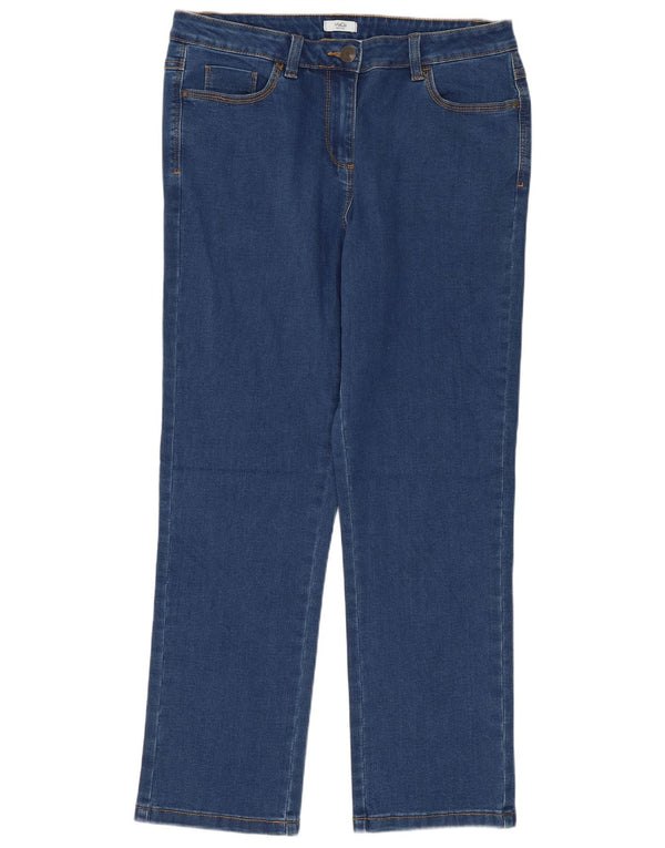 M&Co Damen Petite Straight Jeans UK 12 Medium W30 L27 Blaue Baumwolle