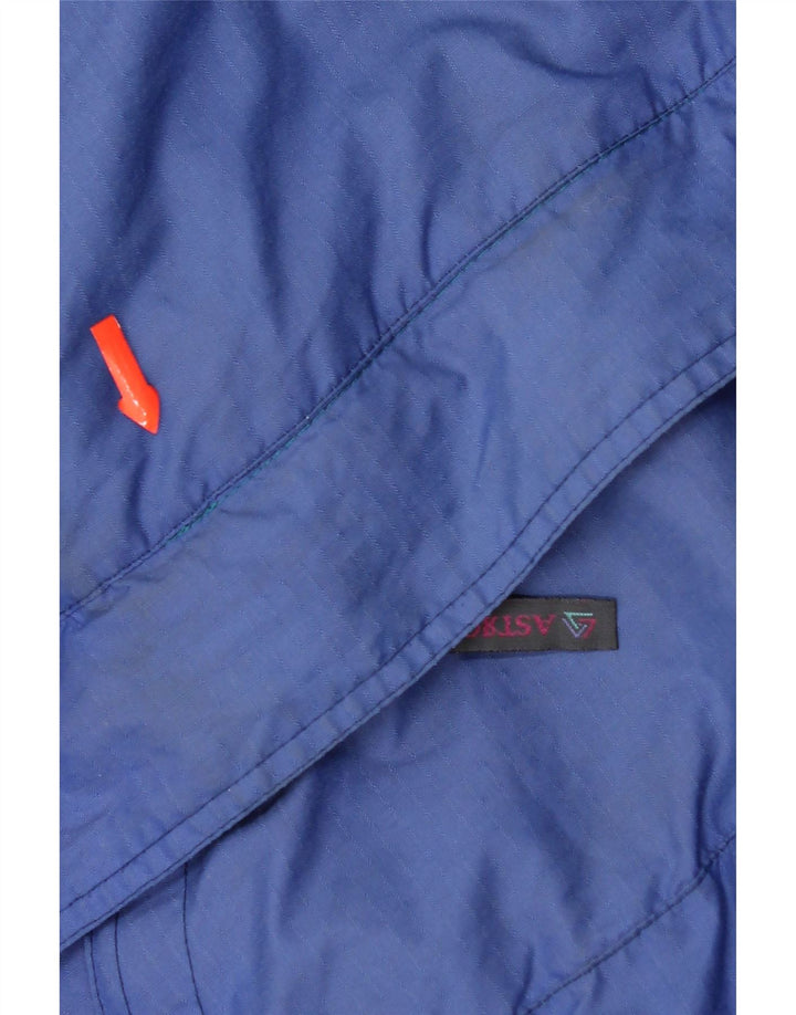 Vintage Mens Graphic Pullover Ski Jacket UK 42 XL Blue Polyamide