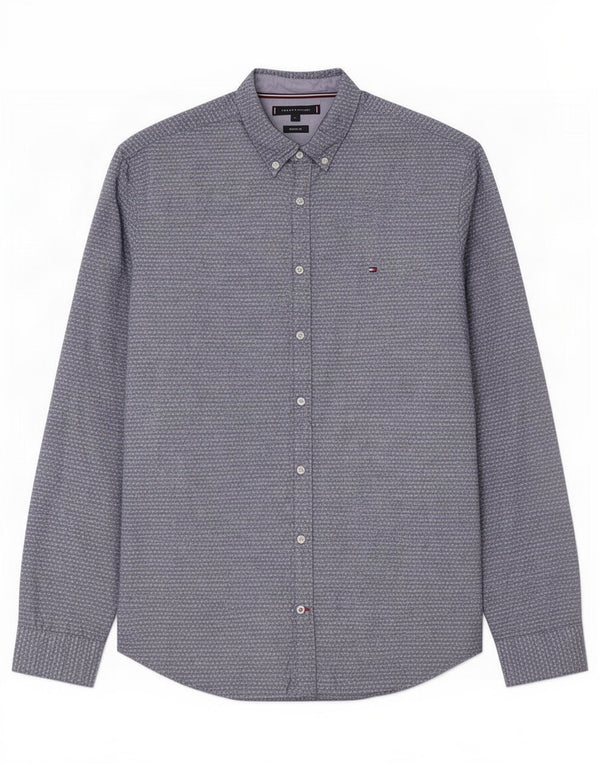 Camisa Tommy Hilfiger de corte regular para hombre de algodón con lunares azules grandes