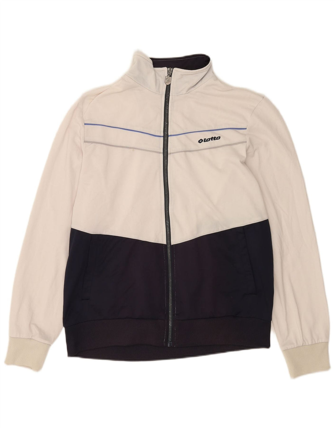 Lotto Mens Tracksuit Top Jacket Large White Colourblock