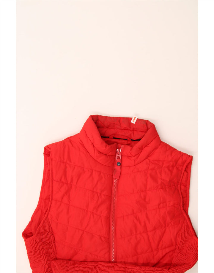 JOULES Womens Padded Gilet UK 12 Medium  Red Polyester Vintage Joules and Second-Hand Joules from Messina Hembry 