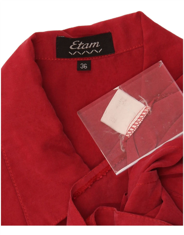 ETAM Womens Shirt EU 36 Small Red Modal