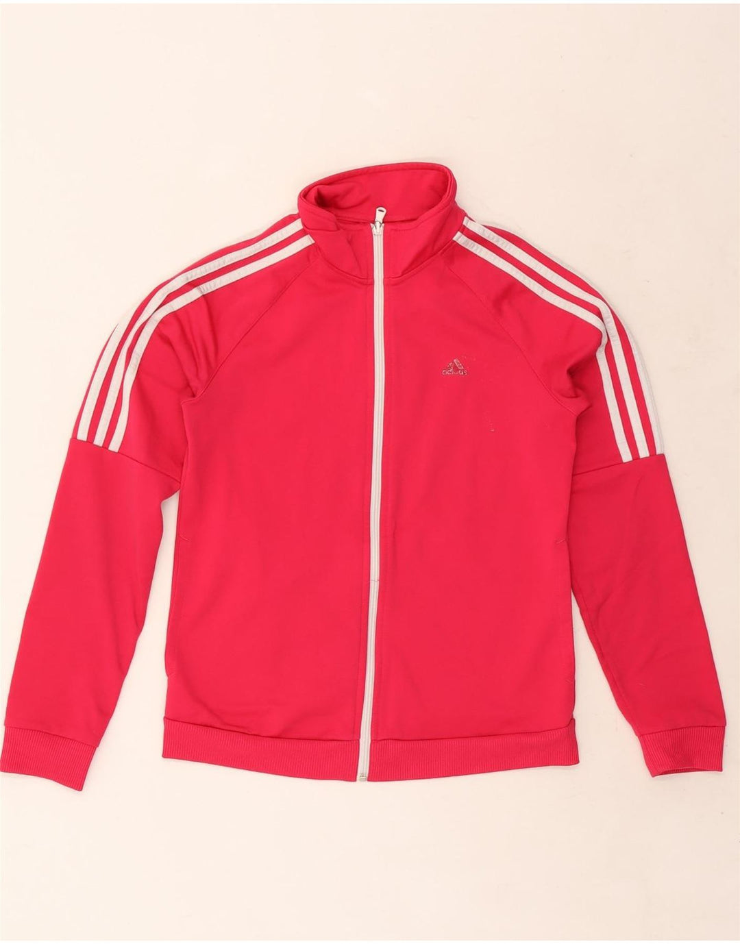 ADIDAS Womens Tracksuit Top Jacket UK 4/6 XS Pink Polyester