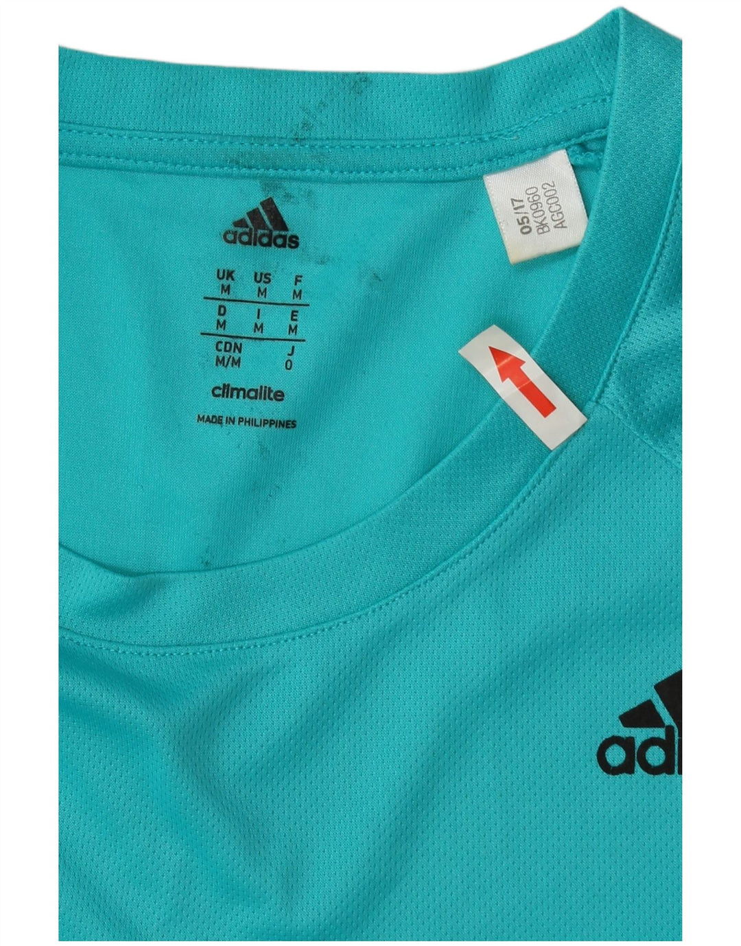 Adidas Mens Climalite T-Shirt Top Medium Turquoise