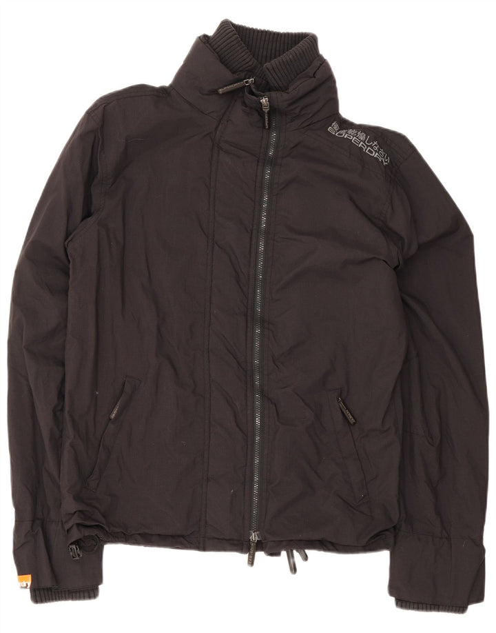 Chaqueta impermeable Superdry para mujer UK 46 Large Nylon negro