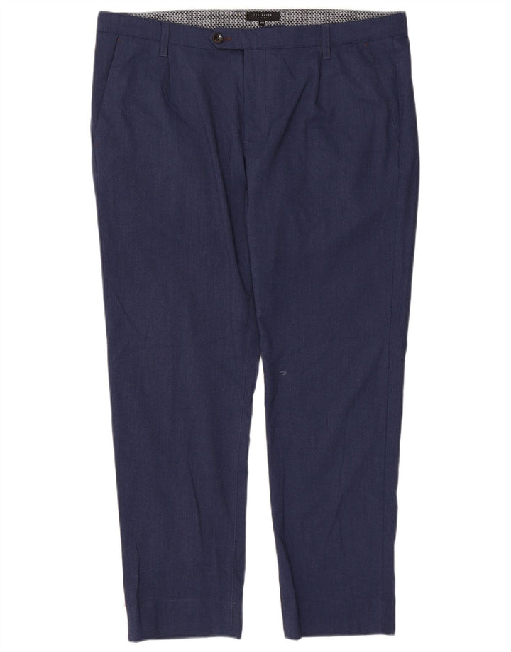 Ted Baker Herre Slim Suit Bukser W36 L28 Marineblå Polyester