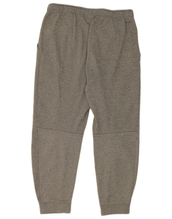 Nike Mens Dri Fit Tracksuit Trousers Joggers Large Grey Polyester