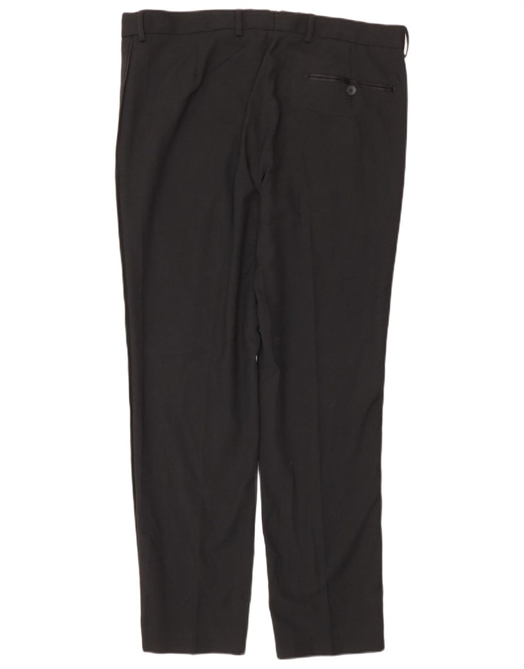 Pantaloni da abito slim da uomo Marks & Spencer W34 L29 poliestere nero