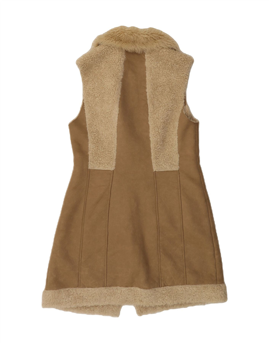 URBANCODE Womens Longline Gilet UK 12 Medium Beige Polyester Vintage Urbancode and Second-Hand Urbancode from Messina Hembry 