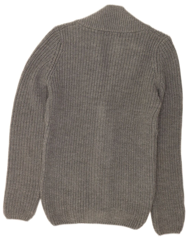 Zara Mens Cardigan Sweater Medium Grey