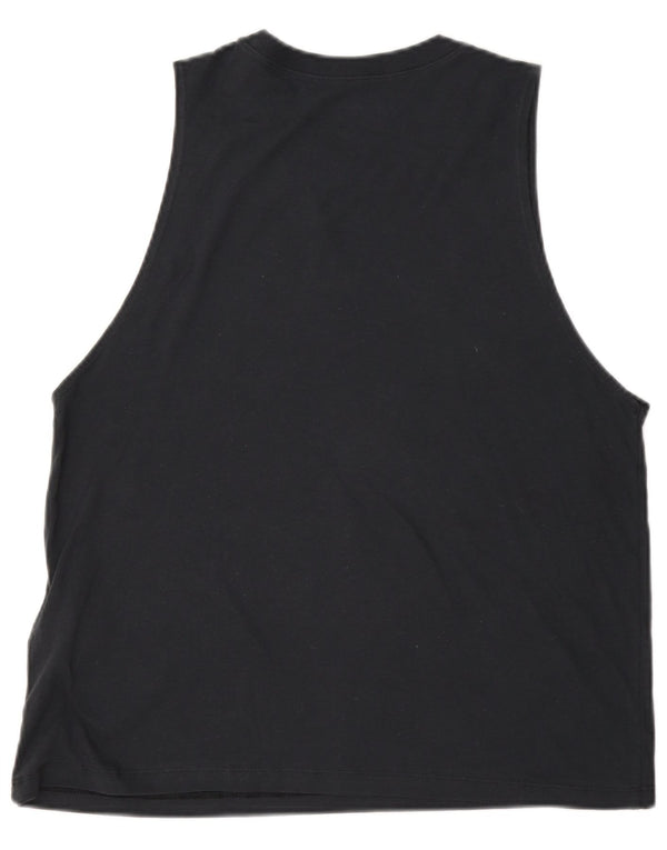 Under Armour Womens Graphic Vest Top UK 14 Medium Black Cotton