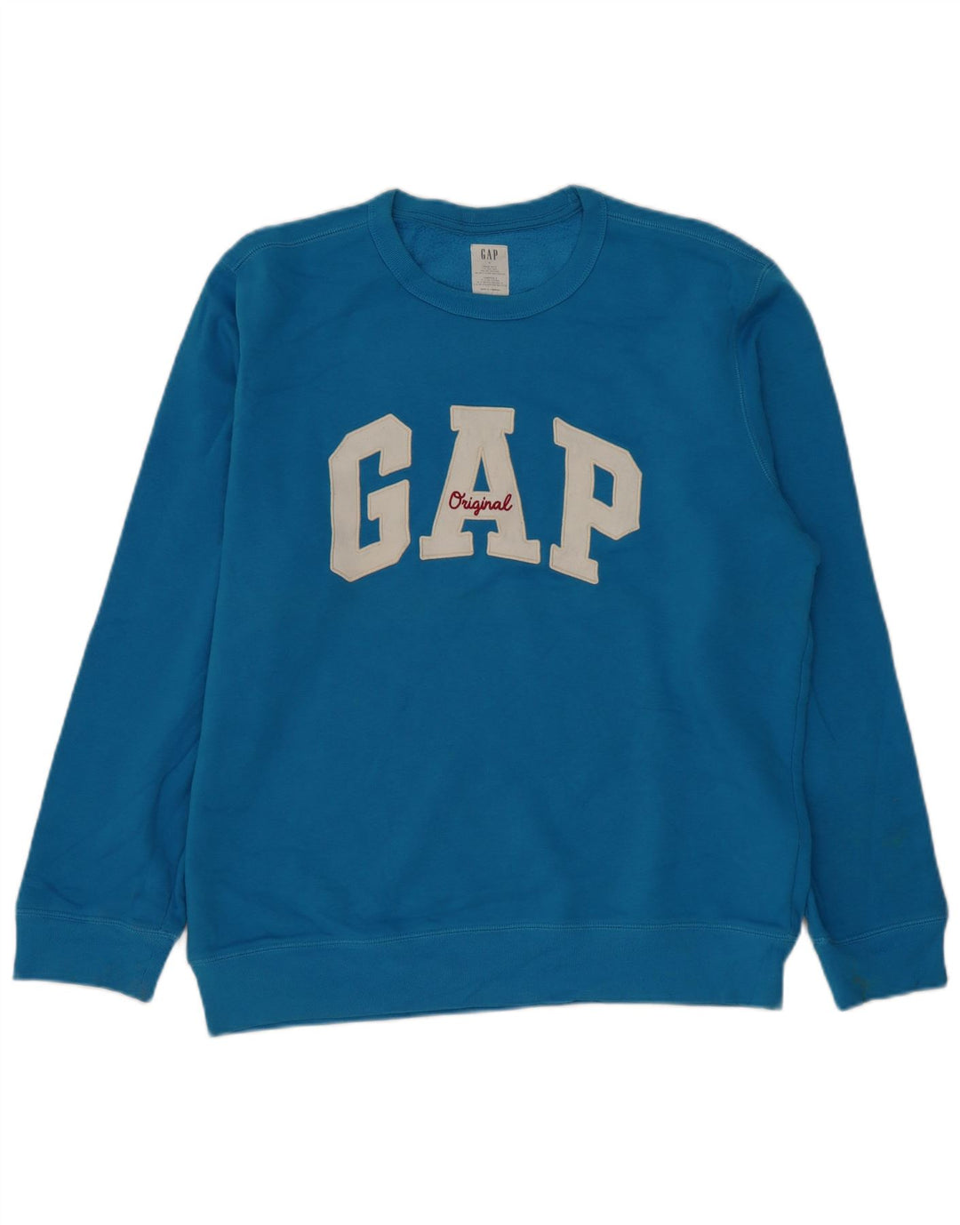 Gap Mens Graphic Sweatshirt Jumper Large Blue Cotton
