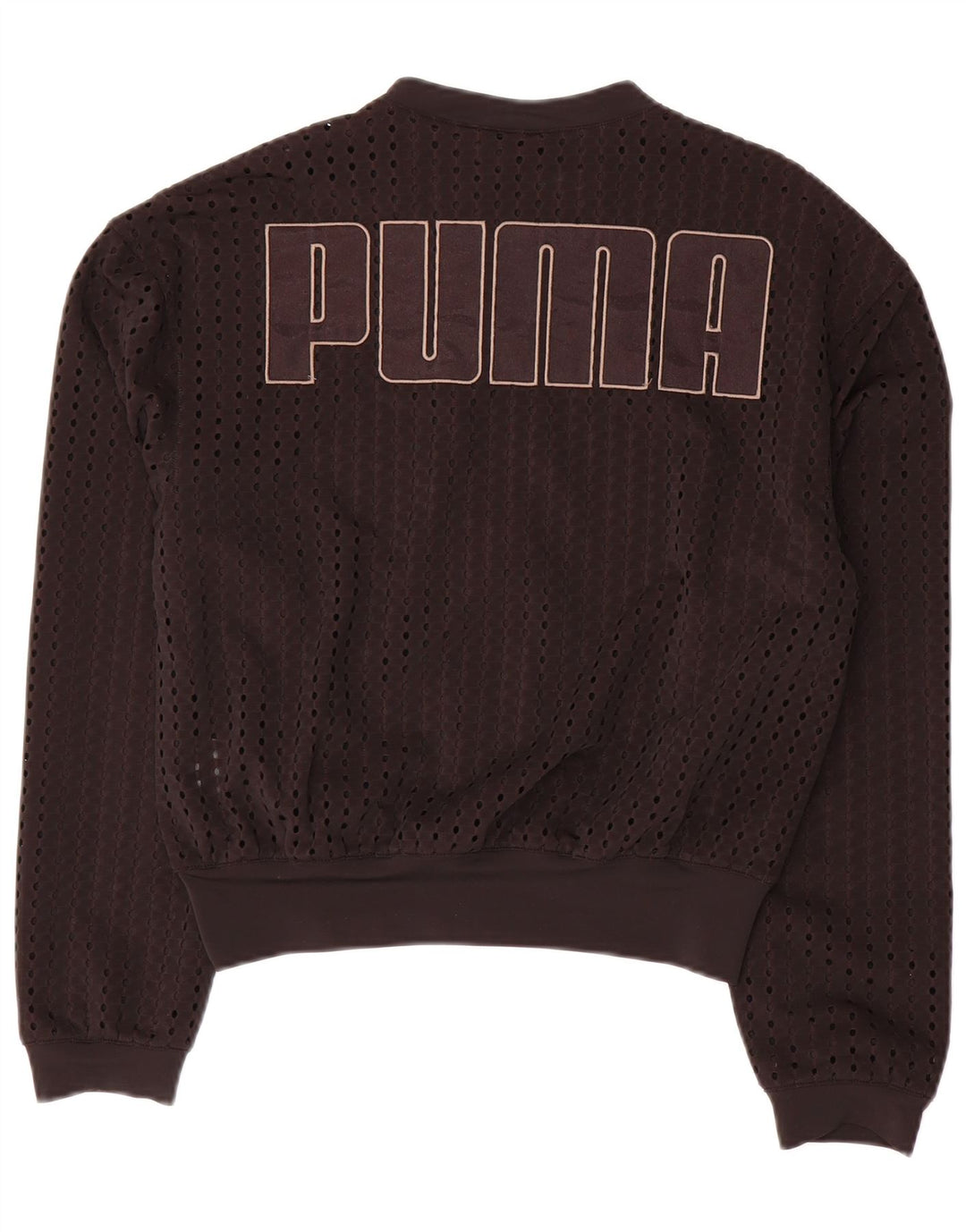PUMA Damen-Trainingsanzug, übergroß, Crop Graphic, Top-Jacke, UK 10, Größe S, Schwarz