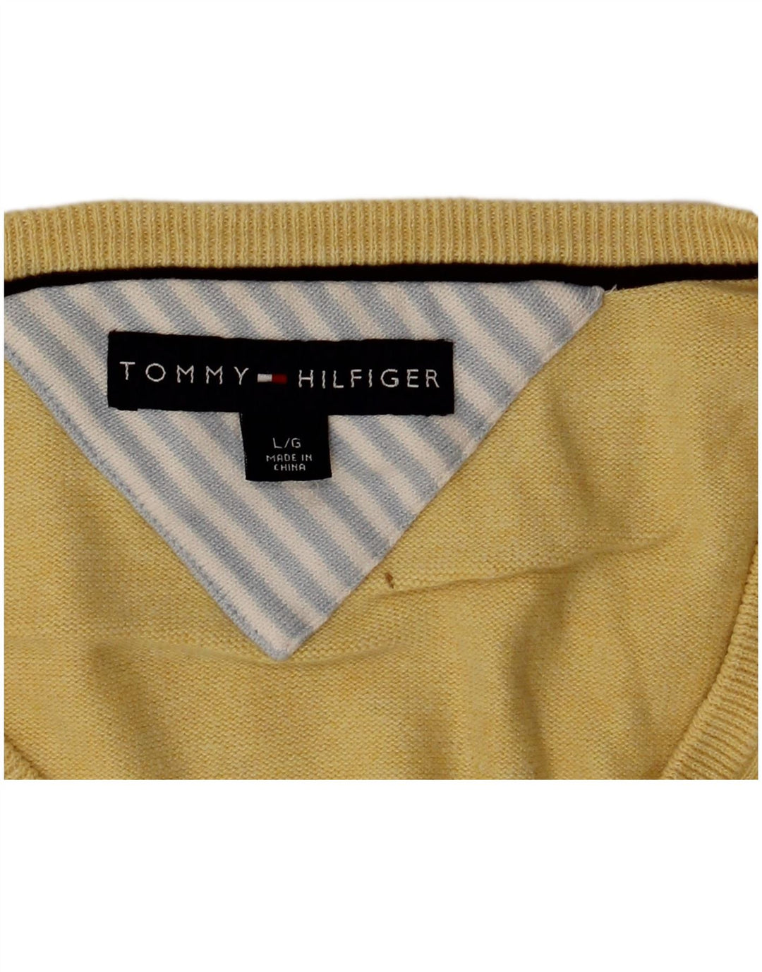 Tommy Hilfiger Mens Vest Tank Top Large Yellow